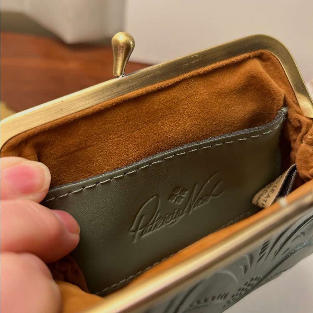 Patricia Nash Sage Leather Coin Pouch - Picture 5 of 7